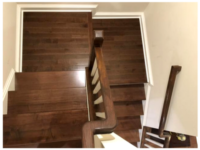 hardwood on stairs
