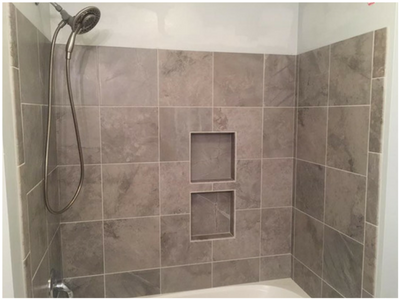 tiled shower wall
